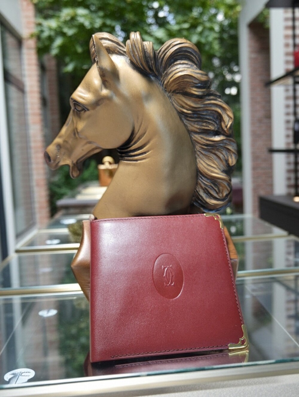 CARTIER Must de Cartier Burgundy Leather Bifold Wallet